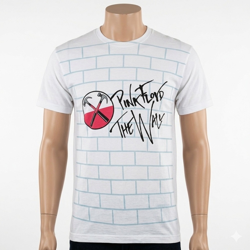 Pink Floyd The Wall Band Tee Medium Liquid Blue Grunge Rock Streetwear Retro